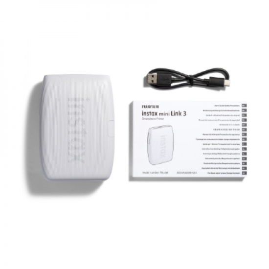 Fujifilm | instax mini Link 3 | Colour | ZINK Zero-Ink | Photo Printer | Clay White