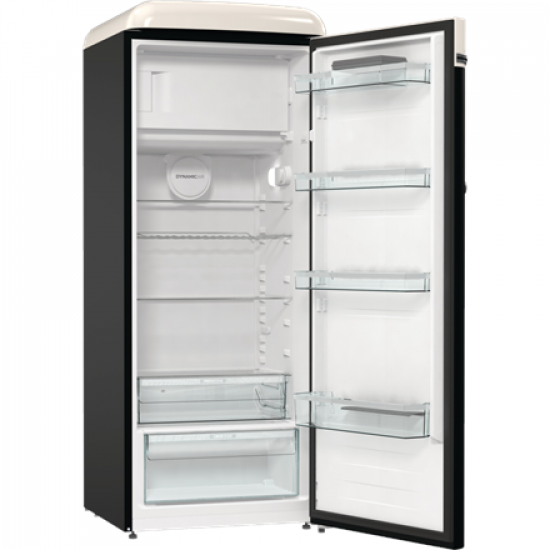 Gorenje Retro Refrigerator | OBRB615DBK | Energy efficiency class D | Free standing | Larder | Height 152.5 cm | Fridge net capacity 225 L | Freezer net capacity 22 L | 38 dB | Black