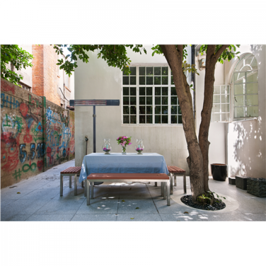 TunaBone Electric Standing Patio Heater, Single carbon golden tube | TB2580ST-01 | Patio heater | 2500 W | Black