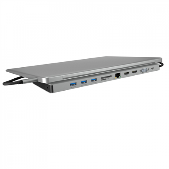 Raidsonic Docking Station | IB-DK2106a-CPD | Ethernet LAN (RJ-45) ports 1 | VGA (D-Sub) ports quantity 1 | HDMI ports quantity 2