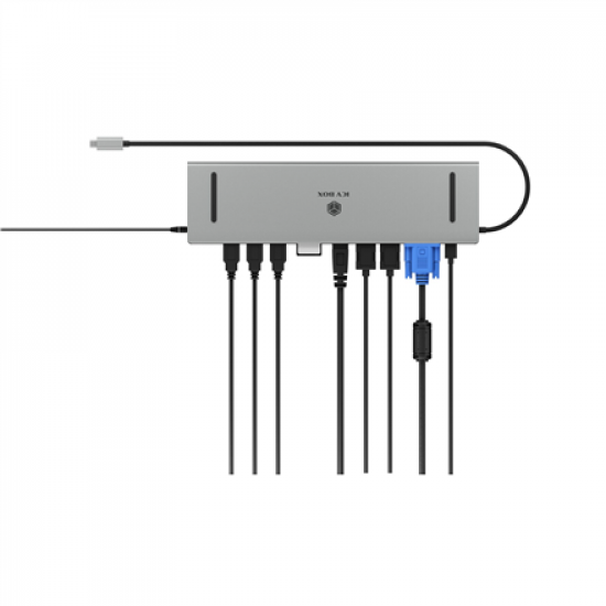 Raidsonic Docking Station | IB-DK2106a-CPD | Ethernet LAN (RJ-45) ports 1 | VGA (D-Sub) ports quantity 1 | HDMI ports quantity 2