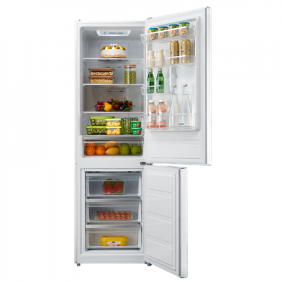Midea Refrigerator | MDRB424FGE01I | Energy efficiency class E | Free standing | Combi | Height 188 cm | No Frost system | Fridge net capacity 224 L | Freezer net capacity 86 L | 42 dB | White
