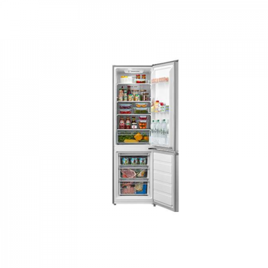 Midea Refrigerator | MERB276FGE02A | Energy efficiency class E | Free standing | Combi | Height 180 cm | No Frost system | Fridge net capacity 199 L | Freezer net capacity 71 L | 41 dB | Stainless steel