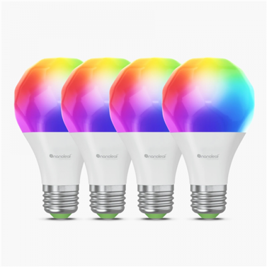 Nanoleaf Essentials Smart A60 Bulb Matter WiFi 900Lm 2700-6500K, 4pcs pack | E27 | 9 W | RGBCW