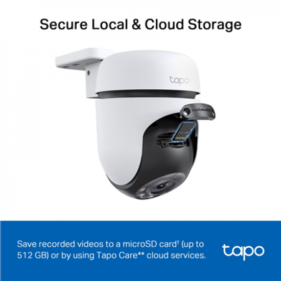 TP-LINK | Pan/Tilt Security Wi-Fi Camera | Tapo C510W | Dome | 3 MP | 3.9mm | IP65 | H.264 | MicroSD, up to 512 GB