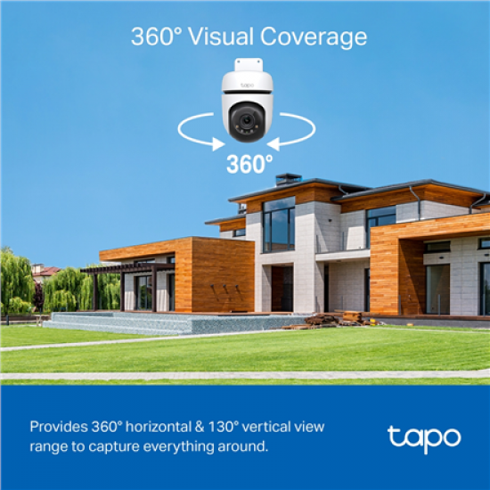 TP-LINK | Pan/Tilt Security Wi-Fi Camera | Tapo C510W | Dome | 3 MP | 3.9mm | IP65 | H.264 | MicroSD, up to 512 GB