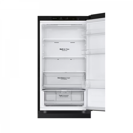 LG Refrigerator | GBV3100EEP | Energy efficiency class E | Free standing | Combi | Height 186 cm | No Frost system | Fridge net capacity 234 L | Freezer net capacity 110 L | Display | 35 dB | Dark Graphite