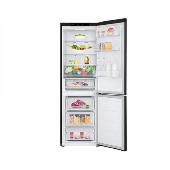 LG Refrigerator | GBV3100EEP | Energy efficiency class E | Free standing | Combi | Height 186 cm | No Frost system | Fridge net capacity 234 L | Freezer net capacity 110 L | Display | 35 dB | Dark Graphite