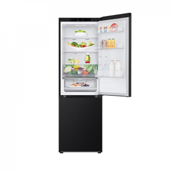 LG Refrigerator | GBV3100EEP | Energy efficiency class E | Free standing | Combi | Height 186 cm | No Frost system | Fridge net capacity 234 L | Freezer net capacity 110 L | Display | 35 dB | Dark Graphite