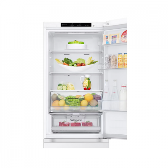 LG Refrigerator | GBV3100ESW | Energy efficiency class E | Free standing | Combi | Height 186 cm | No Frost system | Fridge net capacity 234 L | Freezer net capacity 110 L | Display | 35 dB | White