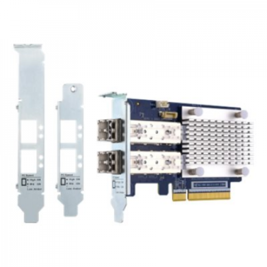 QNAP Dual-port 16Gb Enhanced Gen 5 Fibre Channel expansion Card with SFP+ transceivers | QXP-16G2FC