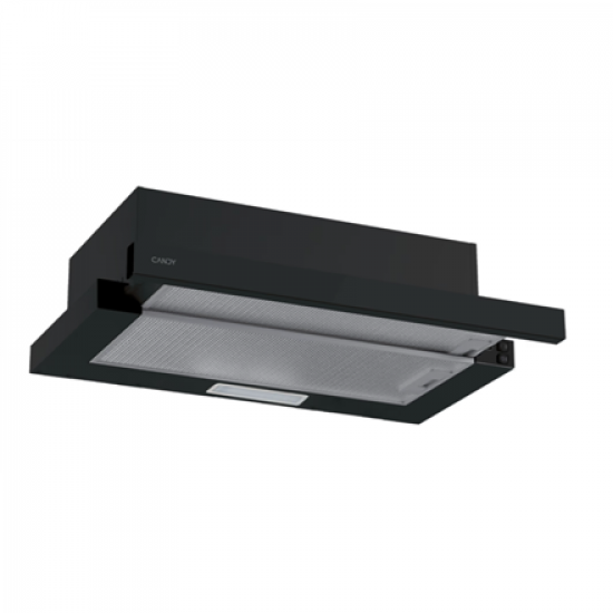 Candy Hood | CBT60RBG | Telescopic | Energy efficiency class C | Width 60 cm | 402 m³/h | Mechanical | LED | Black