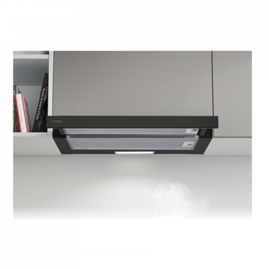 Candy Hood | CBT60RBG | Telescopic | Energy efficiency class C | Width 60 cm | 402 m³/h | Mechanical | LED | Black