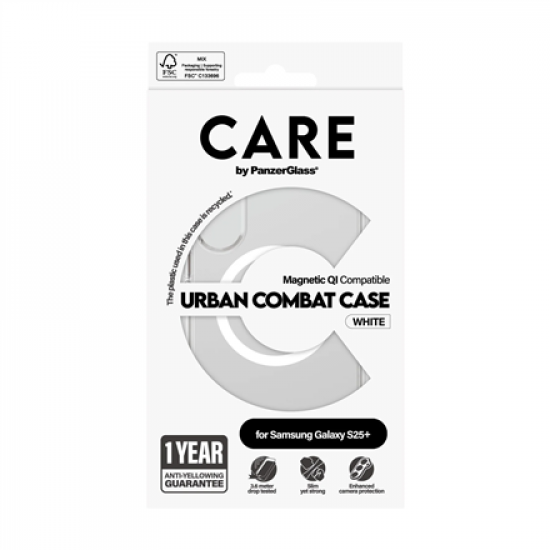 CARE Back protection | Samsung | Galaxy S25+ | Recycled plastic | White