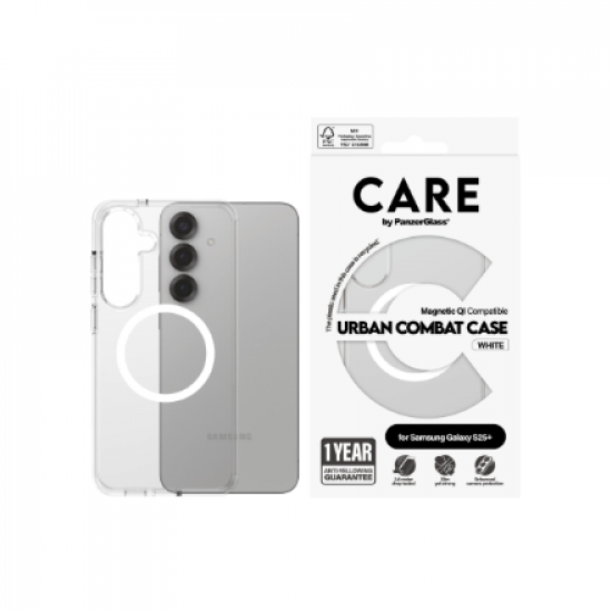 CARE Back protection | Samsung | Galaxy S25+ | Recycled plastic | White