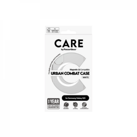 CARE Back protection | Samsung | Galaxy S25 | Recycled plastic | White