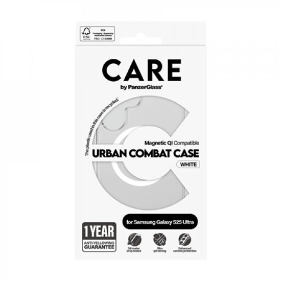 CARE Back protection | Samsung | Galaxy S25 Ultra | Recycled plastic | White