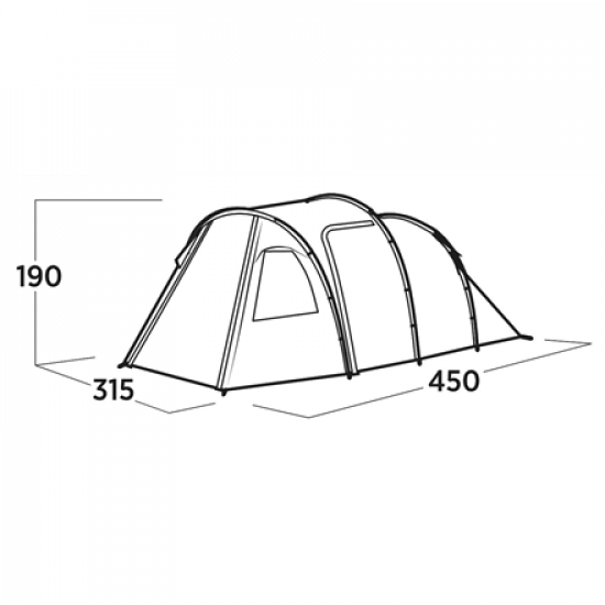 Easy Camp Family tent | Hidra 5 | 5 person(s) | Green