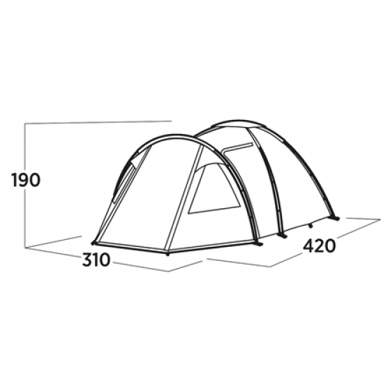 Easy Camp Family tent | Kinn 5 | 5 person(s) | Green