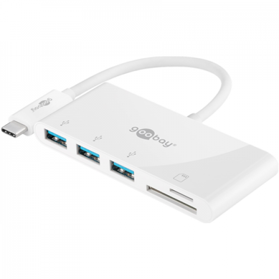 Goobay USB-C Multiport Adapter to 3x USB-A, Cardreader | 40759