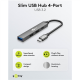 Goobay Slim 4-Port USB Hub, USB-C to USB-C/USB-A, 5 Gbit/s | 74459
