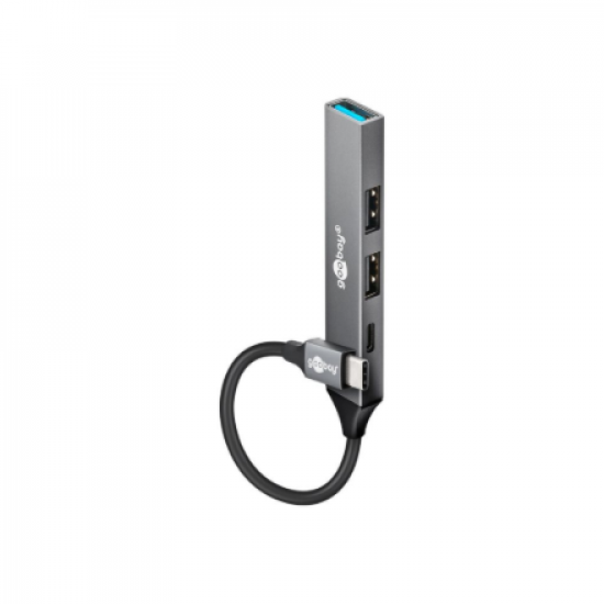 Goobay Slim 4-Port USB Hub, USB-C to USB-C/USB-A, 5 Gbit/s | 74459