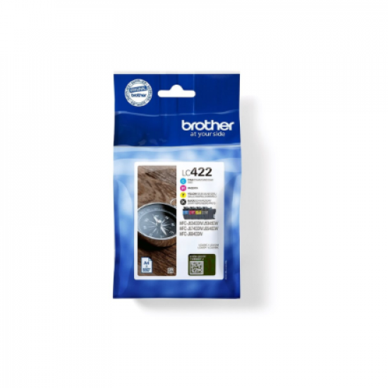Brother LC422VAL | Ink Cartridge | Black, Cyan, Magenta, Yellow