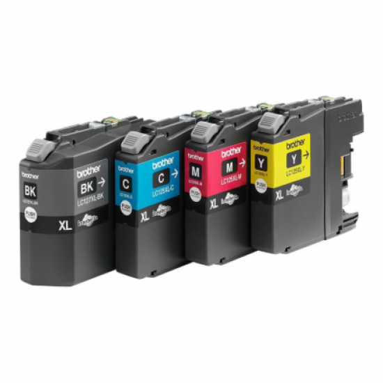 Brother LC127XLVALBP | Ink Cartridge | Black, Cyan, Magenta, Yellow