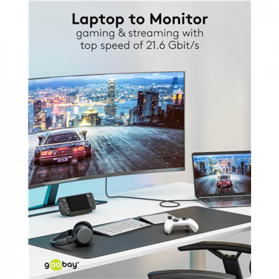Goobay USB-C to DisplayPort Cable 4K at 60 Hz, 1 m | 75704
