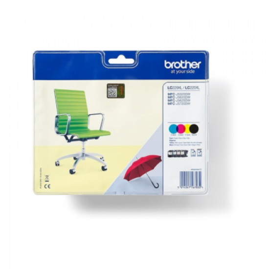 Brother LC229XLVALBP | Ink Cartridge | Black, Cyan, Magenta, Yellow