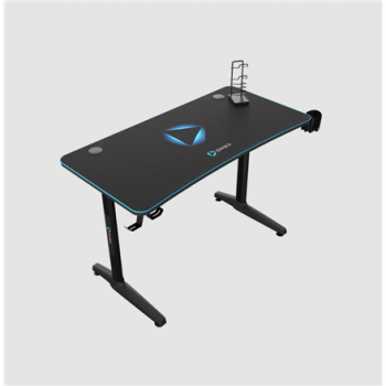Onex | Gaming Desk w/Cup holder, headset hook, Gamepad holder, Full coverage mouse pad | GD1200H | Black