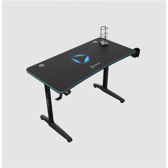 Onex | Gaming Desk w/Cup holder, headset hook, Gamepad holder, Full coverage mouse pad | GD1200H | Black