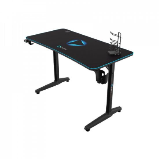 Onex | Gaming Desk w/Cup holder, headset hook, Gamepad holder, Full coverage mouse pad | GD1200H | Black