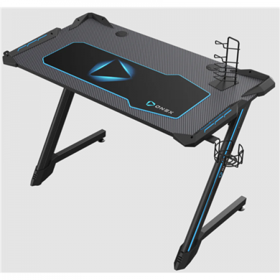 Onex | RGB Gaming Desk w/Cup holder, headset hook, Gamepad holder, 114cm(w) | GD1200Z | Black