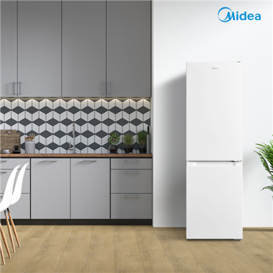 Midea Refrigerator | MDRB369FGE01 | Energy efficiency class E | Free standing | Combi | Height 177.3 cm | Fridge net capacity 194 L | Freezer net capacity 68 L | 39 dB | White
