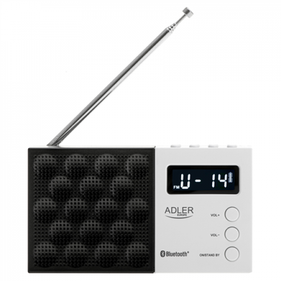 Adler | Digital Radio - PLL AM/FM | AD 1908 | Alarm function | White/Black