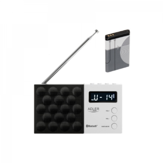 Adler | Digital Radio - PLL AM/FM | AD 1908 | Alarm function | White/Black