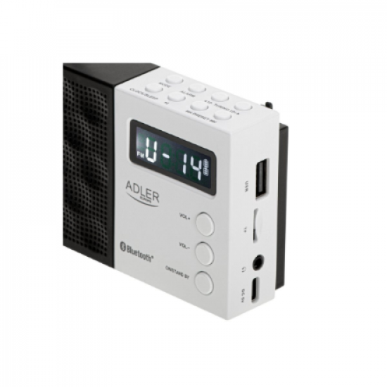 Adler | Digital Radio - PLL AM/FM | AD 1908 | Alarm function | White/Black