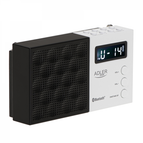Adler | Digital Radio - PLL AM/FM | AD 1908 | Alarm function | White/Black