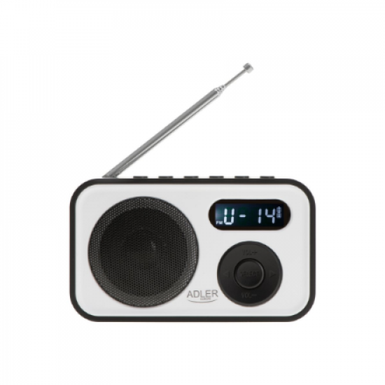Adler | PLL AM/FM Digital Radio | AD 1906 | Alarm function | White/Black