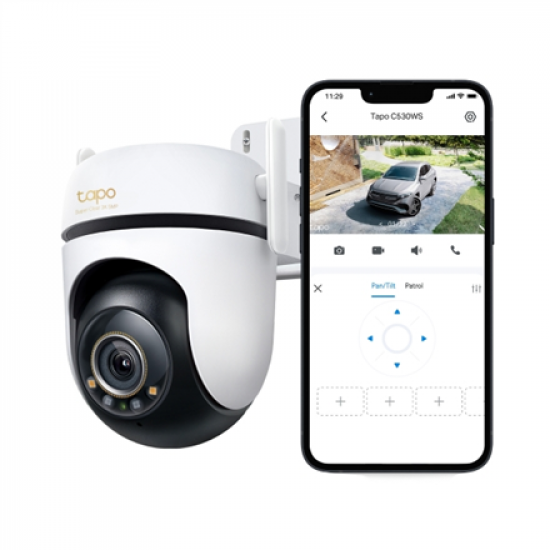 TP-LINK | Outdoor Pan/Tilt Security Wi-Fi Camera | Tapo C530WS | Dome | 5 MP | 3.2 mm/ F1.6 | IP66 | H.264 | Micro SD, Max. 512 GB