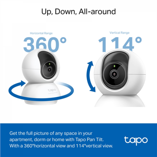 TP-LINK | Pan/Tilt AI Home Security Wi-Fi Camera | Tapo C230 | Tabletop/Ceiling-Mounted | 5 MP | 4mm/F2.0 | H.264 | Micro SD, Max. 512 GB