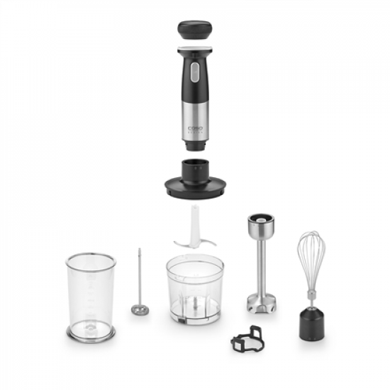Caso | Cordless 4in1 Hand Blender Set | Click & Mash | Hand Blender | 180 W | Number of speeds Variable speed control | Stainless Steel/Black