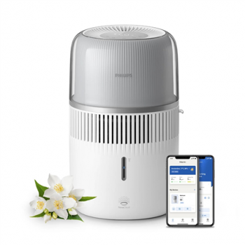 Philips | Humidifier | HU5710/00 5000 Series | Water tank capacity 4.5 L | Suitable for rooms up to 56 m² | NanoCloud technology | Humidification capacity 400 ml/hr | White