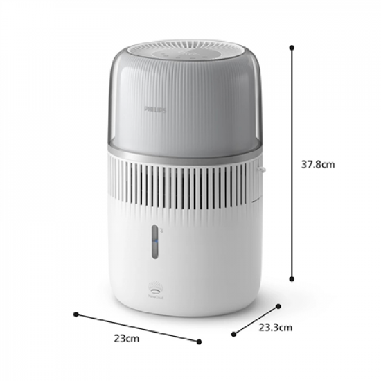 Philips | Humidifier | HU5710/00 5000 Series | Water tank capacity 4.5 L | Suitable for rooms up to 56 m² | NanoCloud technology | Humidification capacity 400 ml/hr | White