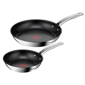 TEFAL | Pan Set | Intuition B817S255 | Frying | Diameter 20/26 cm | Suitable for induction hob | Fixed handle | Black/Silver