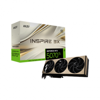 MSI GeForce RTX 5070 Ti 16G INSPIRE 3X OC PLUS | NVIDIA | 16 GB | GeForce RTX 5070 Ti | GDDR7 | HDMI ports quantity 1 | PCI Express Gen 5