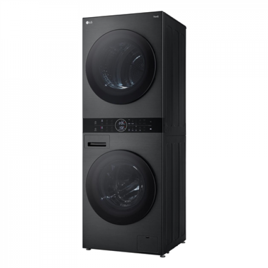 LG Washing machine with dryer | WT1210BBF | Energy efficiency class A/C | Front loading | Washing capacity 12 kg | 1400 RPM | Depth 66 cm | Width 60 cm | Display | LED | Drying system | Drying capacity 10 kg | Steam function | Wi-Fi | Black