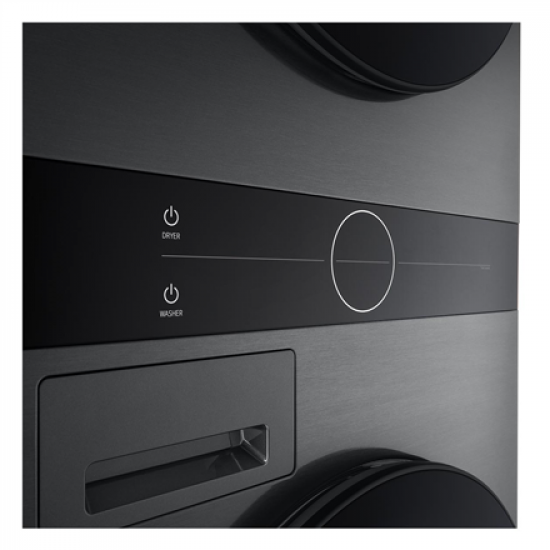 LG Washing machine with dryer | WT1210BBF | Energy efficiency class A/C | Front loading | Washing capacity 12 kg | 1400 RPM | Depth 66 cm | Width 60 cm | Display | LED | Drying system | Drying capacity 10 kg | Steam function | Wi-Fi | Black