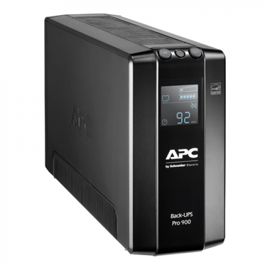 Schneider Electric APC Back-UPS Pro, Tower, 6x IEC C13 outlets, AVR, LCD, user-replaceable battery | BR900MI | 900 VA | 540 W | 230 V